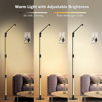 RGB +IC Corner Floor Lamp, 360° Rotating LED Corner Lamp Bluetooth Smart,Music Synchronization Remote/APP Control ,Plug & Play Standing Lamp for Living Room, 16 Million DIY Colors.